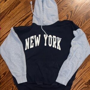 Brandy Melville Black and Gray New York Hoodie